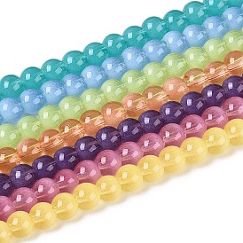 Прозрачные стеклянные нити, имитирующие кошачий глаз, круглые