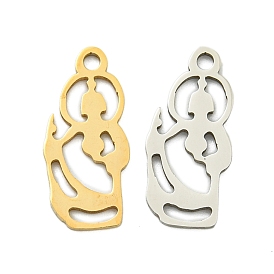 Ion Plating(IP) 201 Stainless Steel Pendants, Saint Jude Charm, Laser Cut