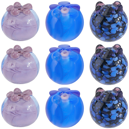 15 шт 3 цвета бусины лэмпворк ручной работы, черника