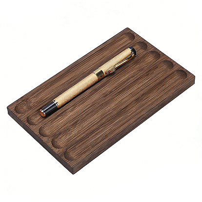 5 Porte-stylo en bois à fente, porte-stylo de bureau organisateur, rectangle
