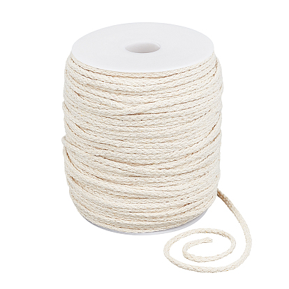 100м плоские 8-слойные хлопковые нитки, шнуры, шнуры для макраме