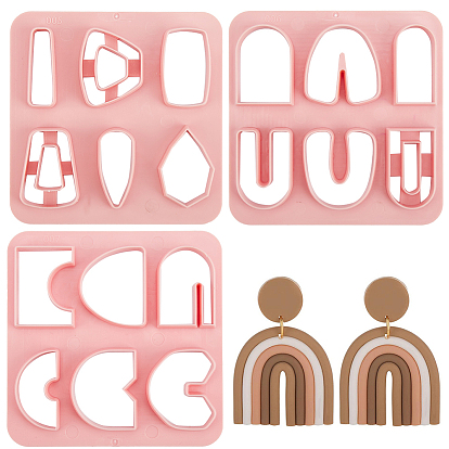 3шт 3 стили АБС-пластиковые резаки для глины, глиняные формы