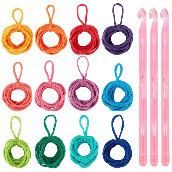 DIY Sewing Tools, with Plastic Crochet Hooks and Nylon Elastic Thread