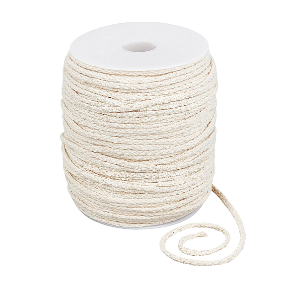 100м плоские 8-слойные хлопковые нитки, шнуры, шнуры для макраме