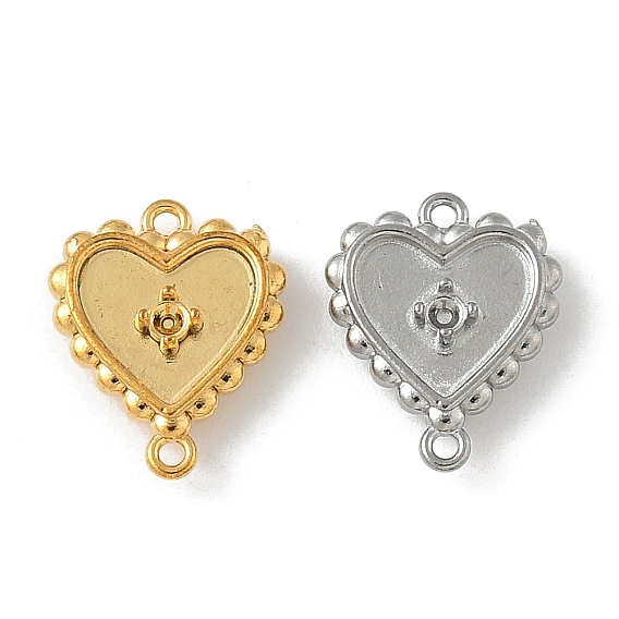 304 оправы для кабошонов из нержавеющей стали, сердце
