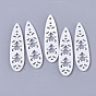 Natural Freshwater Shell Pendants, Hollow Teardrop