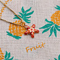 Geometric Copper Oil Droplet Necklace with K Gold Starfish Pendant - Women's Fashion Accessory