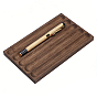 5-Slot Wood Pen Holder, Desk Pen Stand Organizer, Rectangle