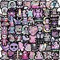 56Pcs Pvc Adhesive Cute Pastel Goth Gothic Style Waterproof Stickers, for DIY Photo Album Diary Scrapbook Decoration