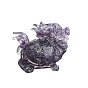 Resin Dragon Turtle Display Decoration, with Natural Gemstone Chips inside Statues for Home Office Decorations