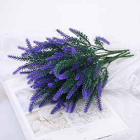 Artificial flower plastic lavender garden project flower arrangement plastic fake flower pastoral style living room display flowers