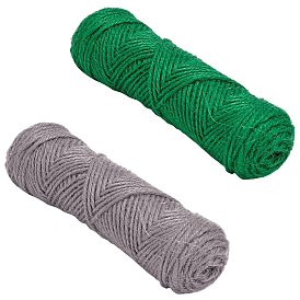 Arricraft 2 rollos 2 colores cordón de yute, cuerda de yute, hilo de yute, para la fabricación de la joyería