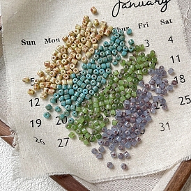 Цилиндрические бусины ручной работы в технике лэмпворк, колонка