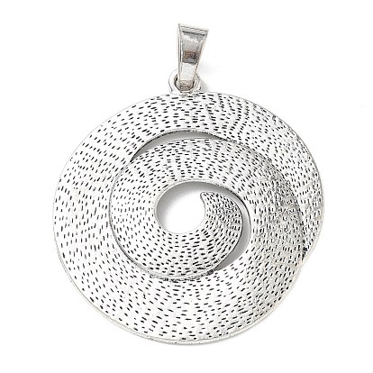 Tibetan Style Alloy Big Pendants, Spiral Charms