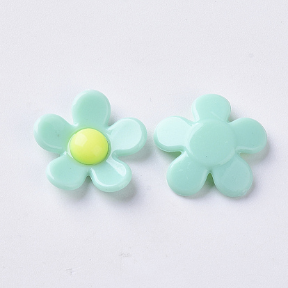Opaque Acrylic Cabochons, Flower