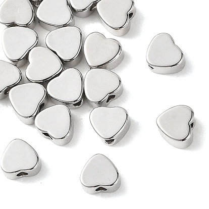 Perles en laiton shegrace, cœur, sans cadmium et sans nickel et sans plomb, plaqué longue durée