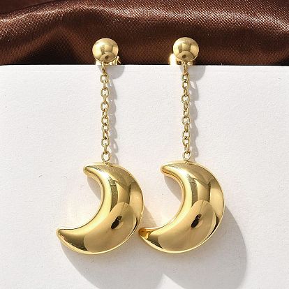 304 из нержавеющей стали болтаться серьги, луна