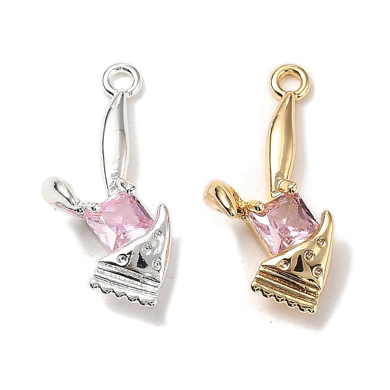 Латунные микро проложить кубического циркония подвески, без кадмия, без никеля и без свинца, конфеты в виде кролика