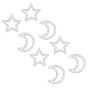 304 Stainless Steel Cabochons, Star & Moon