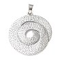 Tibetan Style Alloy Big Pendants, Spiral Charms