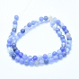 Natural Blue Chalcedony Beads Strands, Dyed, Round