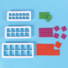 3 размеры квадратных наборов форм для печенья из пищевого пластика, формы для печенья, инструмент для выпечки бисквитов