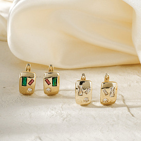 Серьги-кольца из меди и циркония в винтажном французском стиле и модной универсальности