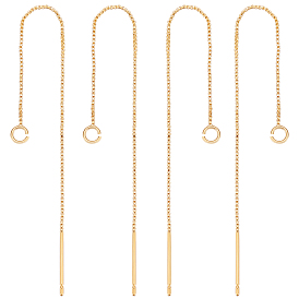 10шт. латунные серьги-гвоздики с петлей, ушные резьбы