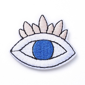 Computerized Embroidery Cloth Iron on/Sew on Patches, Costume Accessories, Appliques, Eye