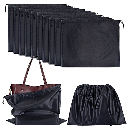 Cloth Imitation Silk Dustproof Storage Pouches, Portable Travel Drawstring Bag, Rectangle