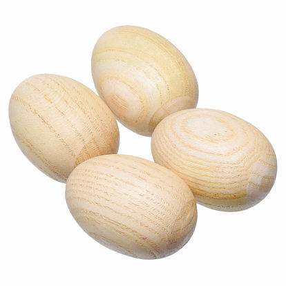 Unfinished Blank Wooden Easter Craft Eggs, DIY Wooden Crafts