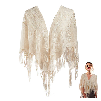 Съемная шаль из полиэстера с кружевным цветком, аксессуары для одежды