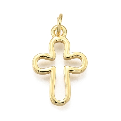 Латунные подвески, полый крест, стойки покрытие, долговечный, без свинца и без кадмия, с целью перехода в кольце