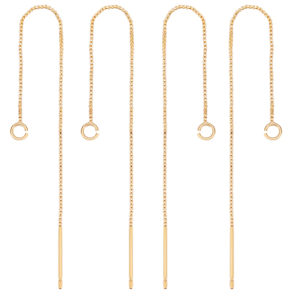 10шт. латунные серьги-гвоздики с петлей, ушные резьбы