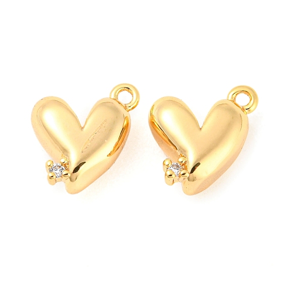 Стойки обшивки латунь кубического циркония подвески, без кадмия, без никеля и без свинца, сердце