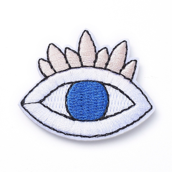 Computerized Embroidery Cloth Iron on/Sew on Patches, Costume Accessories, Appliques, Eye