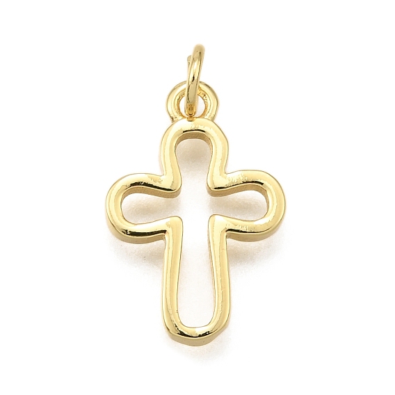 Латунные подвески, полый крест, стойки покрытие, долговечный, без свинца и без кадмия, с целью перехода в кольце