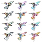 12 шт. 6 подвески из алюминиевого сплава с цветной печатью, Ссылки птиц, платина