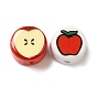 Рождественская тема фарфоровые бусины ручной работы, тема еды, яблоко