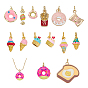 14шт. 1 стили подвески из сплава и латуни с эмалью, с 304 кольцами из нержавеющей стали, разнообразные