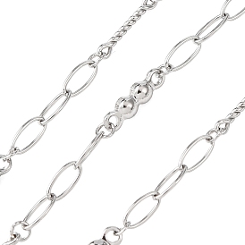 304 овальные цепи из нержавеющей стали с плоскими круглыми звеньями, пайки, с катушкой