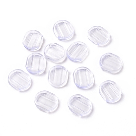 Eco-friendly PVC Earring Pads, Clip Earring Cushions, for Clip-on Earrings, Oval