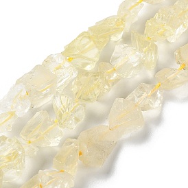 Perlas de cuarzo de limón natural bruto áspero, pepitas