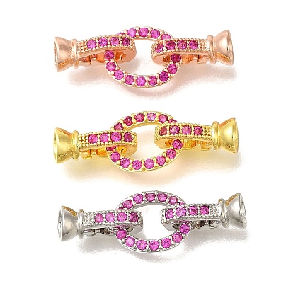 Стоечное покрытие овальное латунное микропаве из кубического циркония с застежкой, долговечный, без свинца и без кадмия