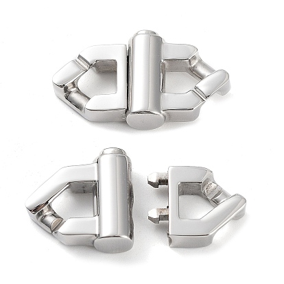 304 Stainless Steel Bayonet Clasps, Oval