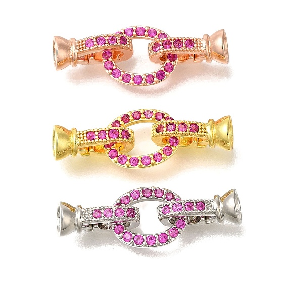 Стоечное покрытие овальное латунное микропаве из кубического циркония с застежкой, долговечный, без свинца и без кадмия