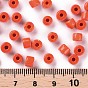 Opaque Colours Glass Round Bugle Beads, Round Hole
