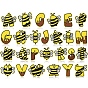 Appliques sur le thème des lettres a ~ z et des abeilles, informatisée broderie chiffon fer sur les patchs, accessoires de costumes