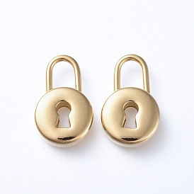 Ion Plating(IP) 304 Stainless Steel Pendants, Lock