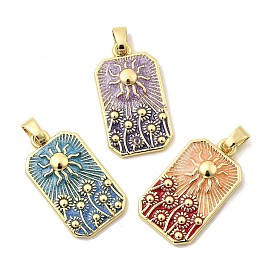 Прямоугольник с подвесками из латуни в форме солнца, стойки покрытие, долговечный, без кадмия и без свинца, золотые